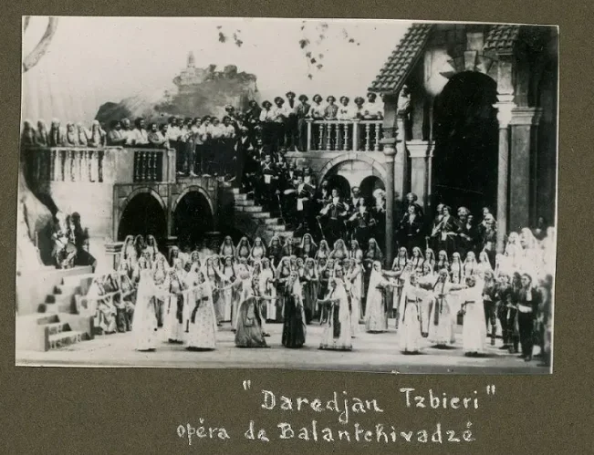 A scene from Meliton Balanchivadze's opera "Treacherous Darejan" (1918–1921)